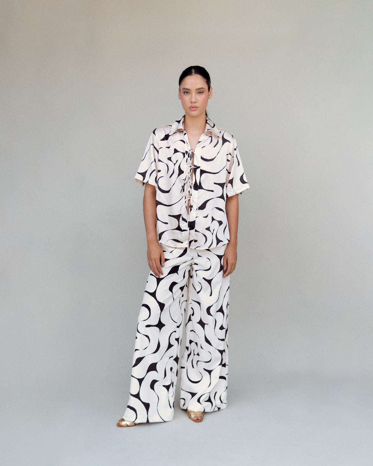 Pantalón Ruffle Negro