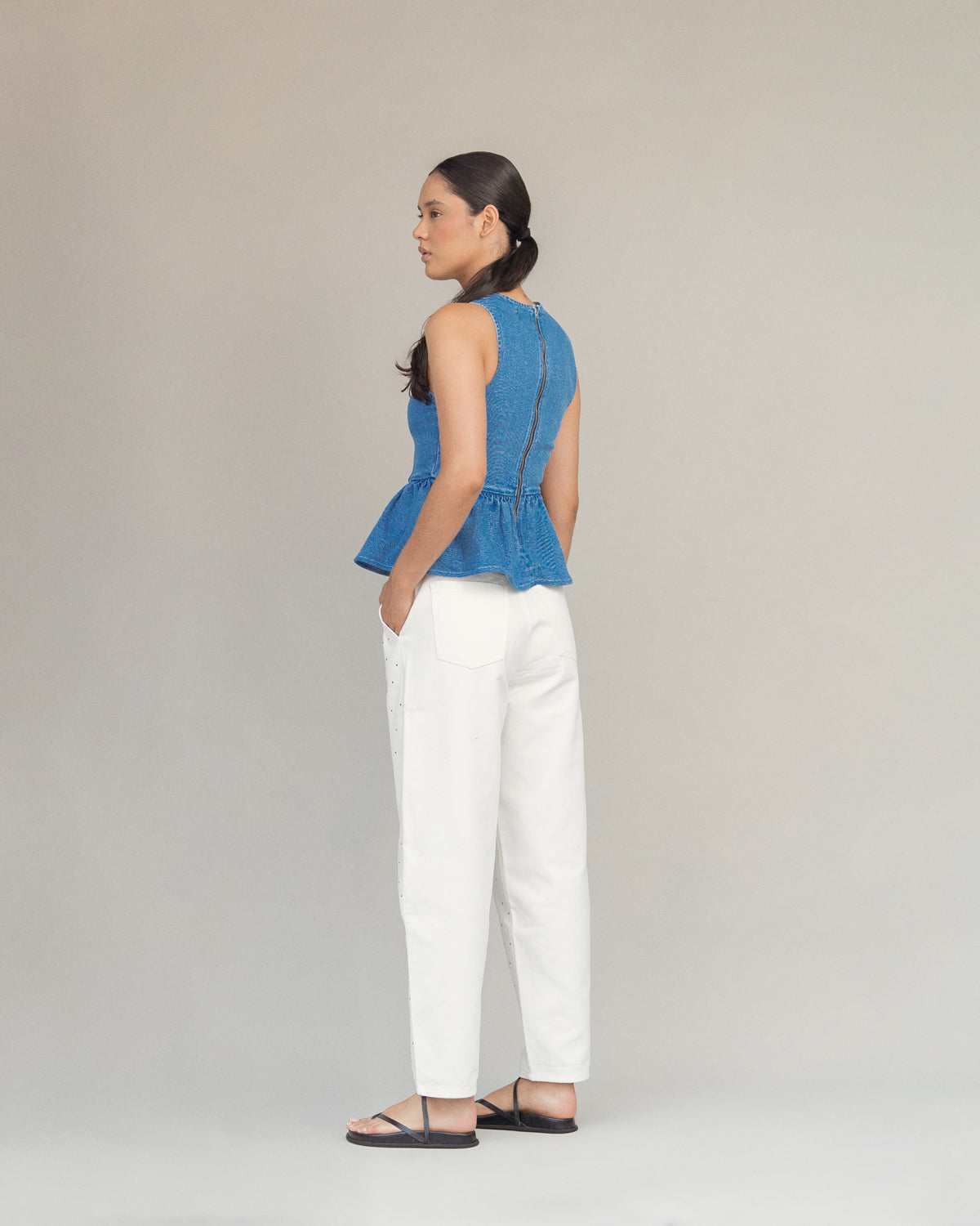 Top Ruffle Cielo