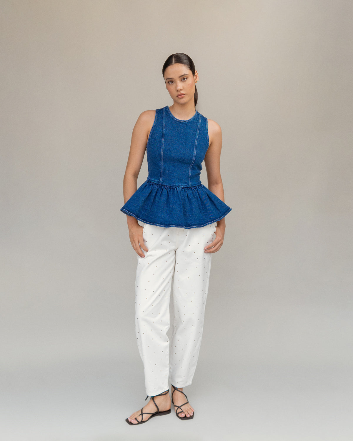 Top Ruffle Blue