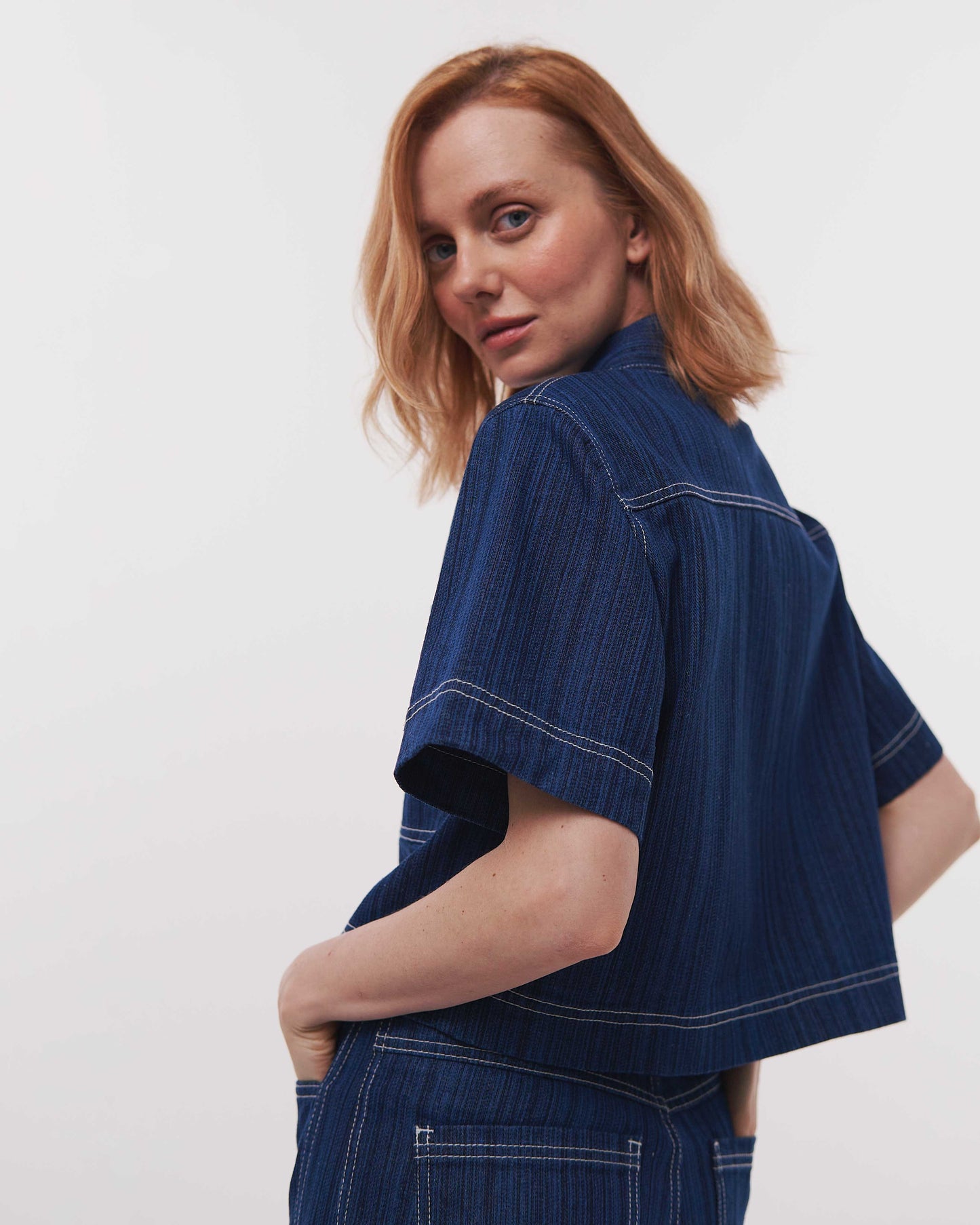 Top Escala Navy