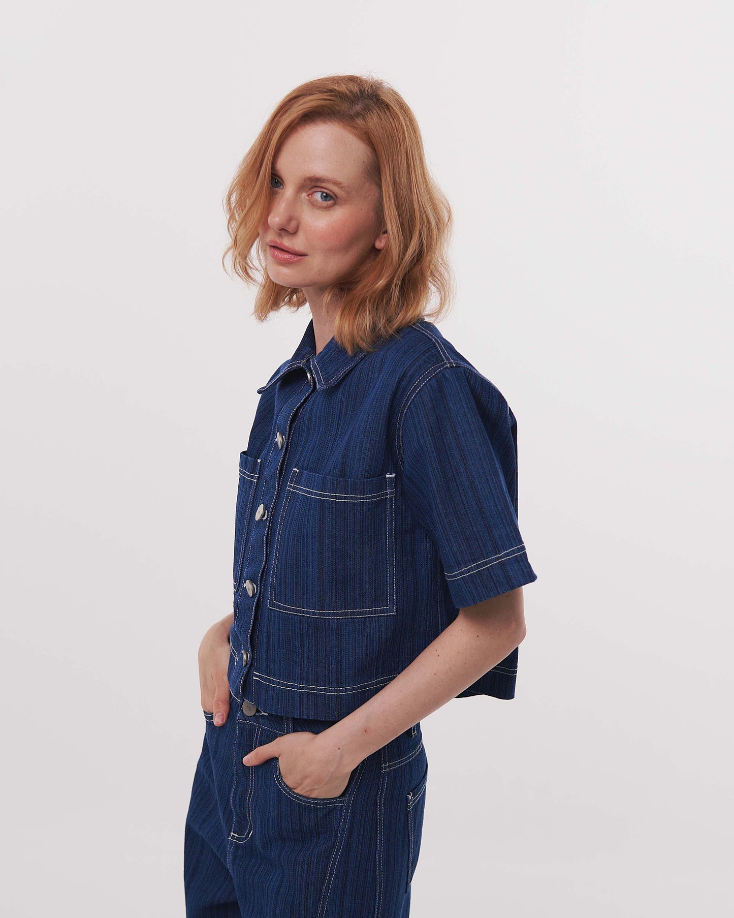 Top Escala Navy