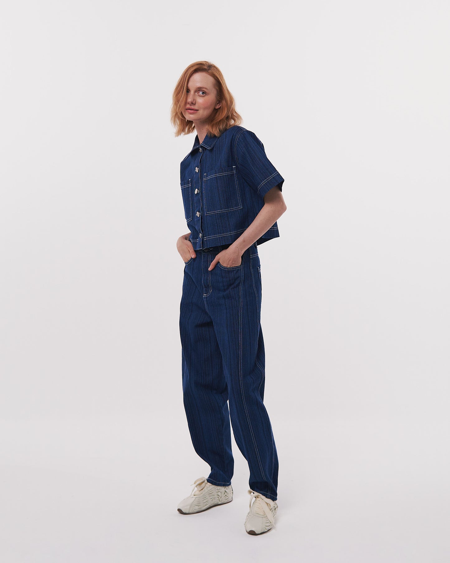 Top Escala Navy